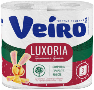 Бумага туалетная  3-х сл. VEIRO Luxoria 4х...